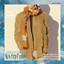 Men's Oversized Long Blouson Jacket with Fleece Scarf logo
