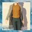 Men's Blown Winter Trench Coat with Sweater Undershirt logo
