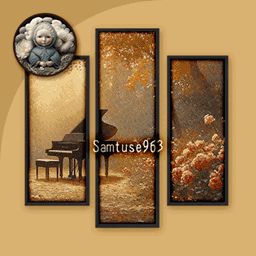HQ Piano Landscape Triptych #1 Sellable Extra B Samtuse963
