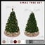 Xmas tree with ornaments & gifts & lights & stand mat - set logo