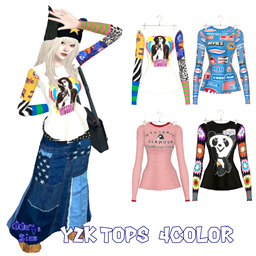 C / Y2K Tops 4color logo