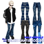 C / Denim pants 4color logo