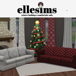 winter holidays comfortable sofa logo