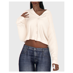 Off Shoulder Knitted Cardigan