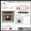 Marble fireplace set logo