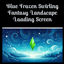Blue Frozen Swirling Fantasy Landscape Loading Screen logo
