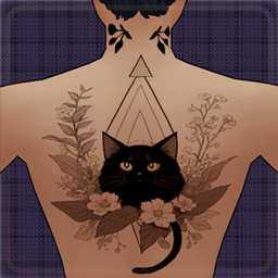 [✒ TATTOO] Mystic Triangle Cat (Upperback) logo