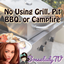 No Using Grill, Pit BBQ, or Campfire logo