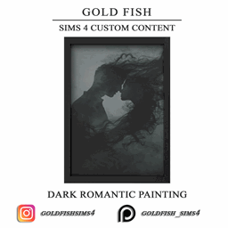GoldFish dark romantic painting logo