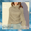 Women's Cowl Neck Long Sleeves Oversized Pullover logo