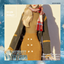 Women's Blown Up Outerwear Winter Overcoat with Scarf logo
