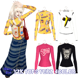 C / Y2K tops ver2 4color logo
