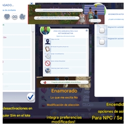 Lovestruck: choose what to activate and what not to activate in live mode by Lumpinou Spanish translation