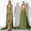 Laced-up High Slit Dress logo
