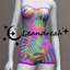 Accessory Bodysuit with Shorts in Beach patterns logo