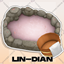 LIN-DIAN Hot springs and flower petals logo