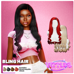Bling Long Curls Hair