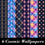 Cosmic Patterned Wallpaper, Set 2