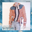 Knit Sweater Layered Up Hoodie Flap Strap Jacket logo