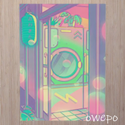 Neon Dreams Laundromat Poster logo