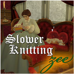 Slower knitting - longer to complete projects logo