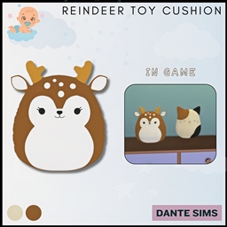Reindeer plush toy cushion