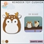 Reindeer plush toy cushion logo