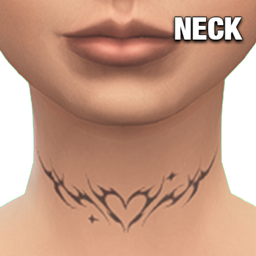 [SINSIM] Cybersigilism Tattoo Pack #2 - Enchanters Heart (Neck & Collarbone) logo