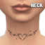 [SINSIM] Cybersigilism Tattoo Pack #2 - Enchanters Heart (Neck & Collarbone) logo