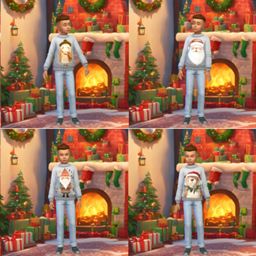Kid Christmas pullover logo