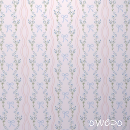 Delicate Ribbons & Flowers Wallpaper logo