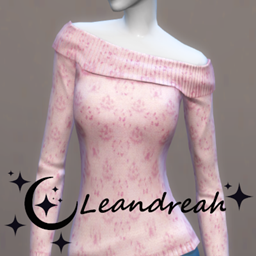 Off Shoulder Mohair Knit Sweater logo
