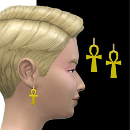 Ankh Earrings - Gold project image