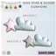 Kids deco star & cloud cushions logo