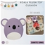 Koala plush toy cushion logo
