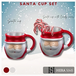 Santa cup with Candy canes - set