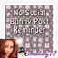 No Social Bunny Post Reminder logo