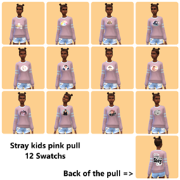 Stray kids pink pull logo