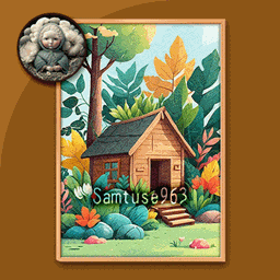 Cute Cabin Painting #1 Extra A Samtuse963
