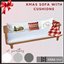 Xmas sofa with cushions logo