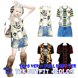 C / Y2K outfit4color logo