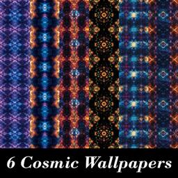 Cosmic Patterned Wallpaper, Set 5