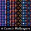 Cosmic Patterned Wallpaper, Set 5