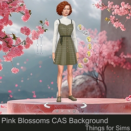 Pink Blossoms CAS Background logo