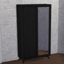 Wardrobe with mirror logo