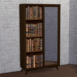 Wardrobe with mirror, pattern logo