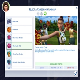 Cheerleader Club School Activity-kiarasims4mods / translation spanish by dokimtz
