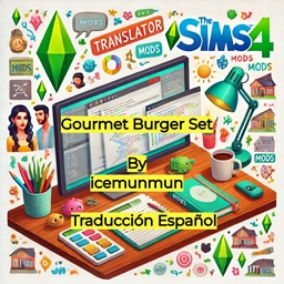 Spanish Translation: Gourmet Burger Set - Traducción Español: Conjunto de Hamburguesas Gourmet