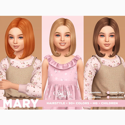 CasualSims - Mary Hairstyle Children - No Bangs/Fringe