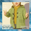Toddler's Open Hooded Toggle Winter Coat with Sweater logo